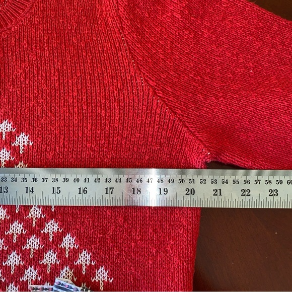 Sweater Loft Red Holiday Sweater Ugly Christmas Vintage - Picture 4 of 6